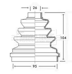 Zestaw osłon, wał napędowy BORG & BECK BCB2215