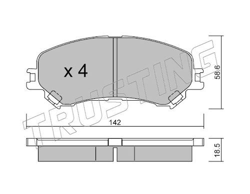 Piduriklotsi komplekt,ketaspidur