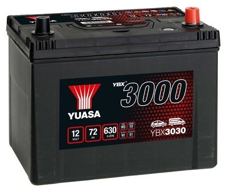 Autobaterie Yuasa YBX3000 SMF 12V, 72Ah, 630A, YBX3030