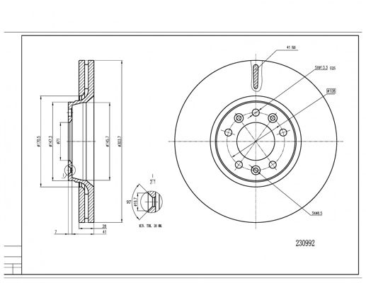 Tarcza hamulcowa HART 230 992