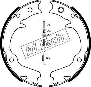 Zestaw szczęk hamulcowych, hamulec postojowy FRI.TECH. 1110.336K