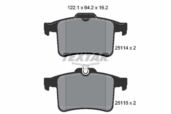 Sada brzdových platničiek kotúčovej brzdy TEXTAR 2511401