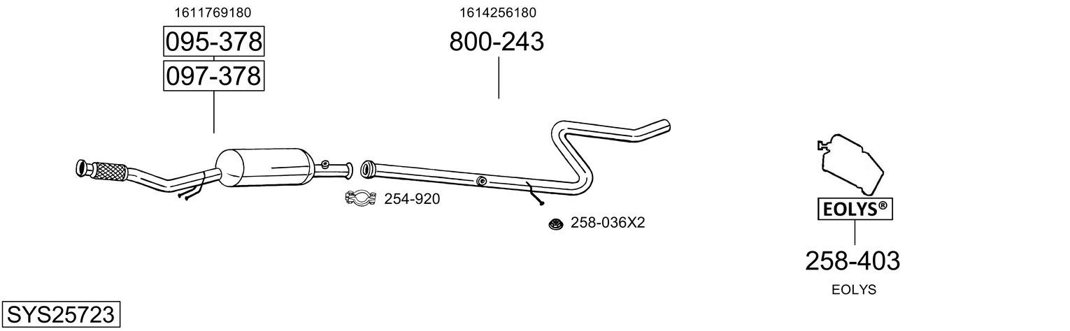 Układ wydechowy BOSAL SYS25723