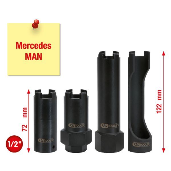 Set chei montat/demontat, piuliță strângere suport ajutaj KS TOOLS 455.0000