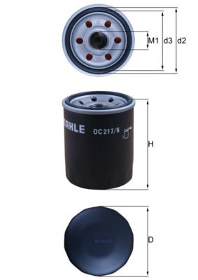 Olejový filter MAHLE OC 217/6