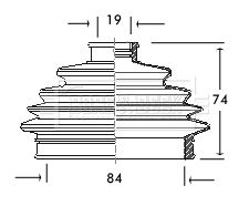 Zestaw osłon, wał napędowy BORG & BECK BCB2001