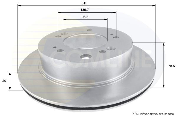 Tarcza hamulcowa COMLINE ADC2404V