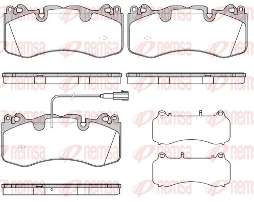 Sada brzdových destiček, kotoučová brzda REMSA 1723.01