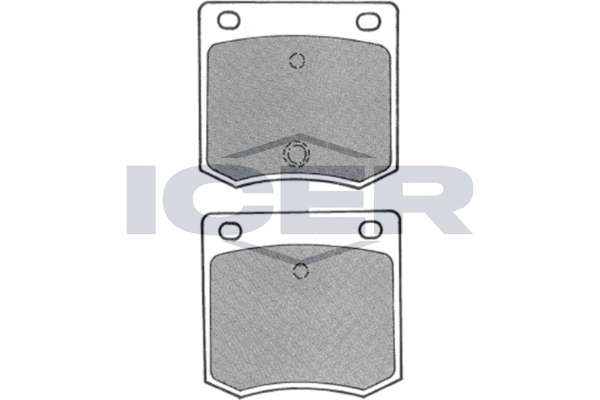 Zestaw klocków hamulcowych, hamulce tarczowe ICER 180638