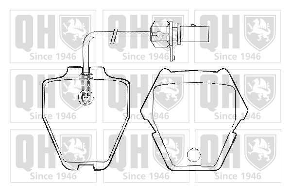 Zestaw klocków hamulcowych, hamulce tarczowe QUINTON HAZELL BP1488