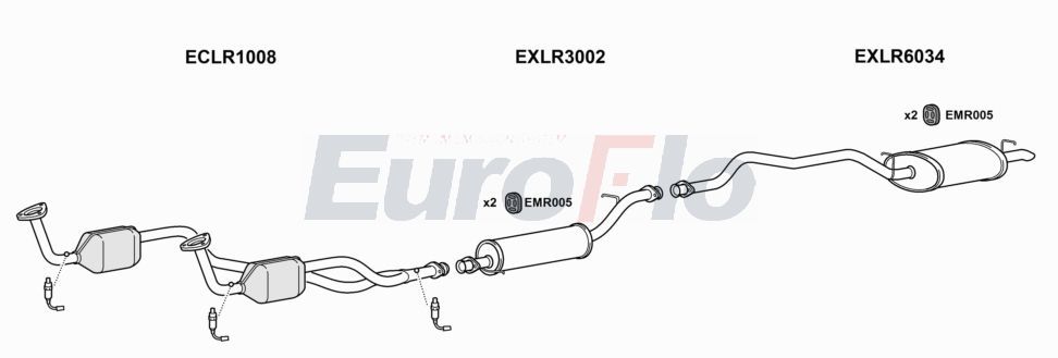 Układ wydechowy EUROFLO LRRAN463004A00