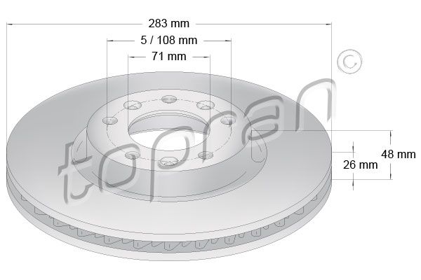 Tarcza hamulcowa TOPRAN 723 710