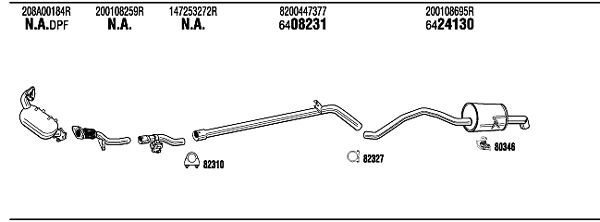 Układ wydechowy WALKER REK005853C