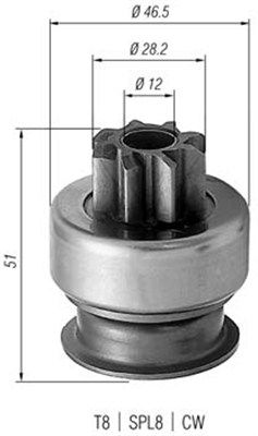 Pastorek, startér MAGNETI MARELLI 940113020176