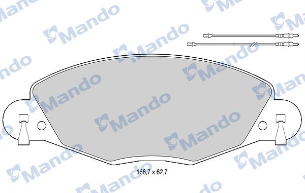 Zestaw klocków hamulcowych, hamulce tarczowe MANDO MBF015474