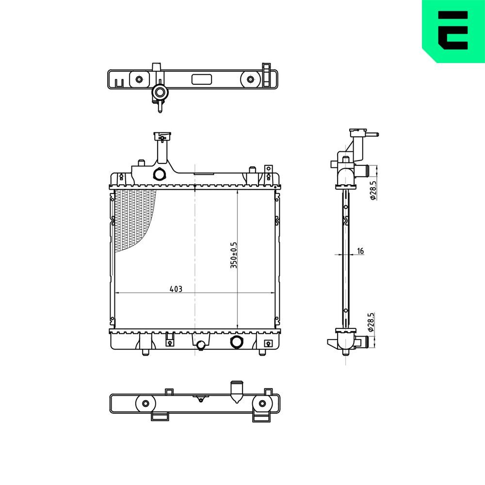 Radiator, racire motor ERA 673168