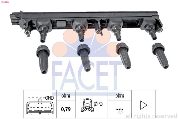 Cewka zapłonowa FACET 9.6376