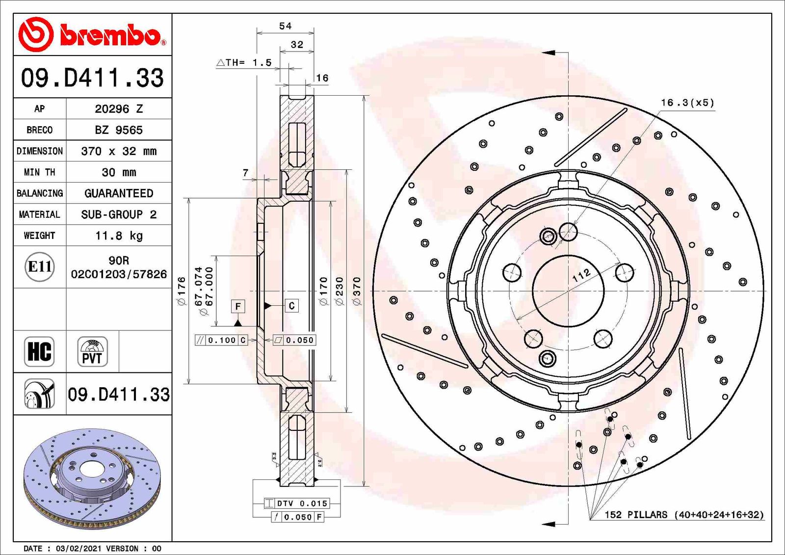 Tarcza hamulcowa AP 20296 Z