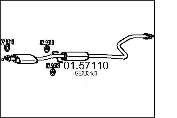 Tłumik środkowy MTS 01.57110
