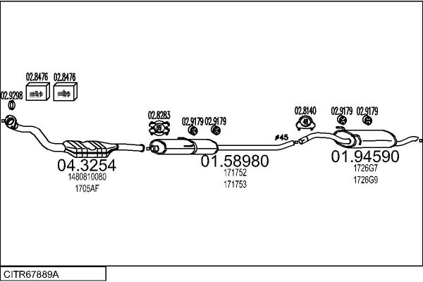 Układ wydechowy MTS CITR67889A013181