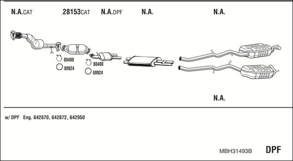 Układ wydechowy WALKER MBH31493B