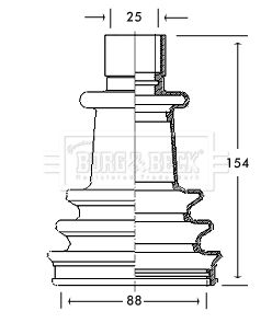 Zestaw osłon, wał napędowy BORG & BECK BCB2115