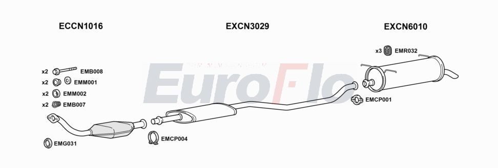 Układ wydechowy EUROFLO CNXAN20D1004A00