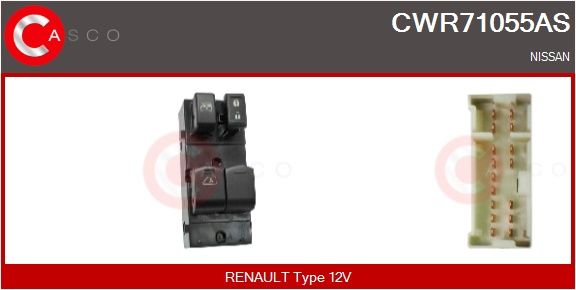 Spínač, zvedací zařízení oken CASCO CWR71055AS