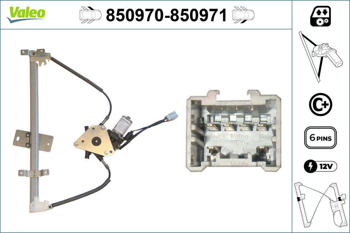 Mecanism actionare geam VALEO 850970