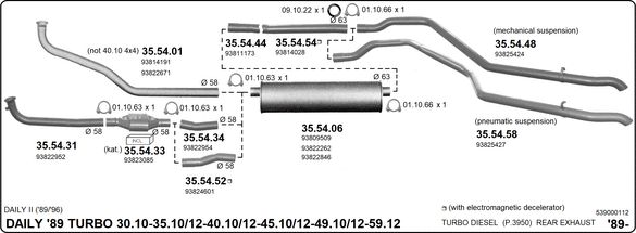 Układ wydechowy IMASAF 539000112