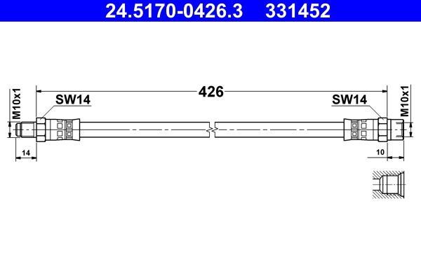 Brzdová hadica ATE 24.5170-0426.3