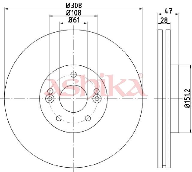 Disc frana ASHIKA 60-00-0713