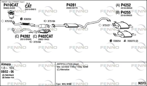 Układ wydechowy FENNO NI515