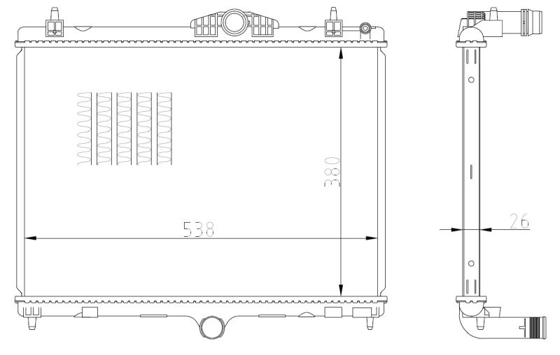 Chłodnica, układ chłodzenia silnika NRF 550027
