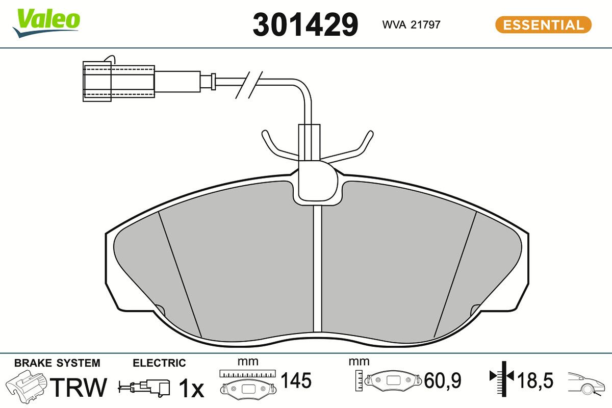 Комплект тормозных колодок, дисковый тормоз