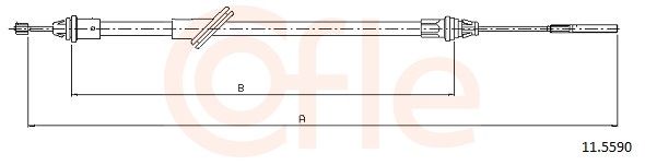 Cablu, frana de parcare COFLE 11.5590