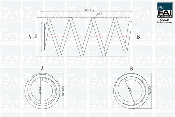 Sprężyna zawieszenia FAI AUTOPARTS FPCS196