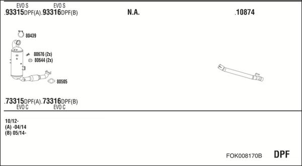 Układ wydechowy WALKER FOK008170B