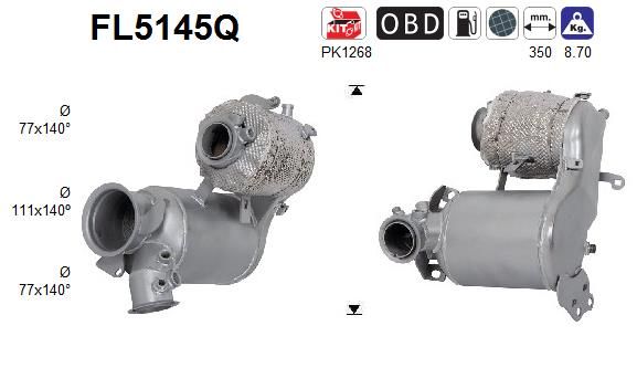 Filtr sadzy / filtr cząstek stałych, układ wydechowy AS 04L131669KX