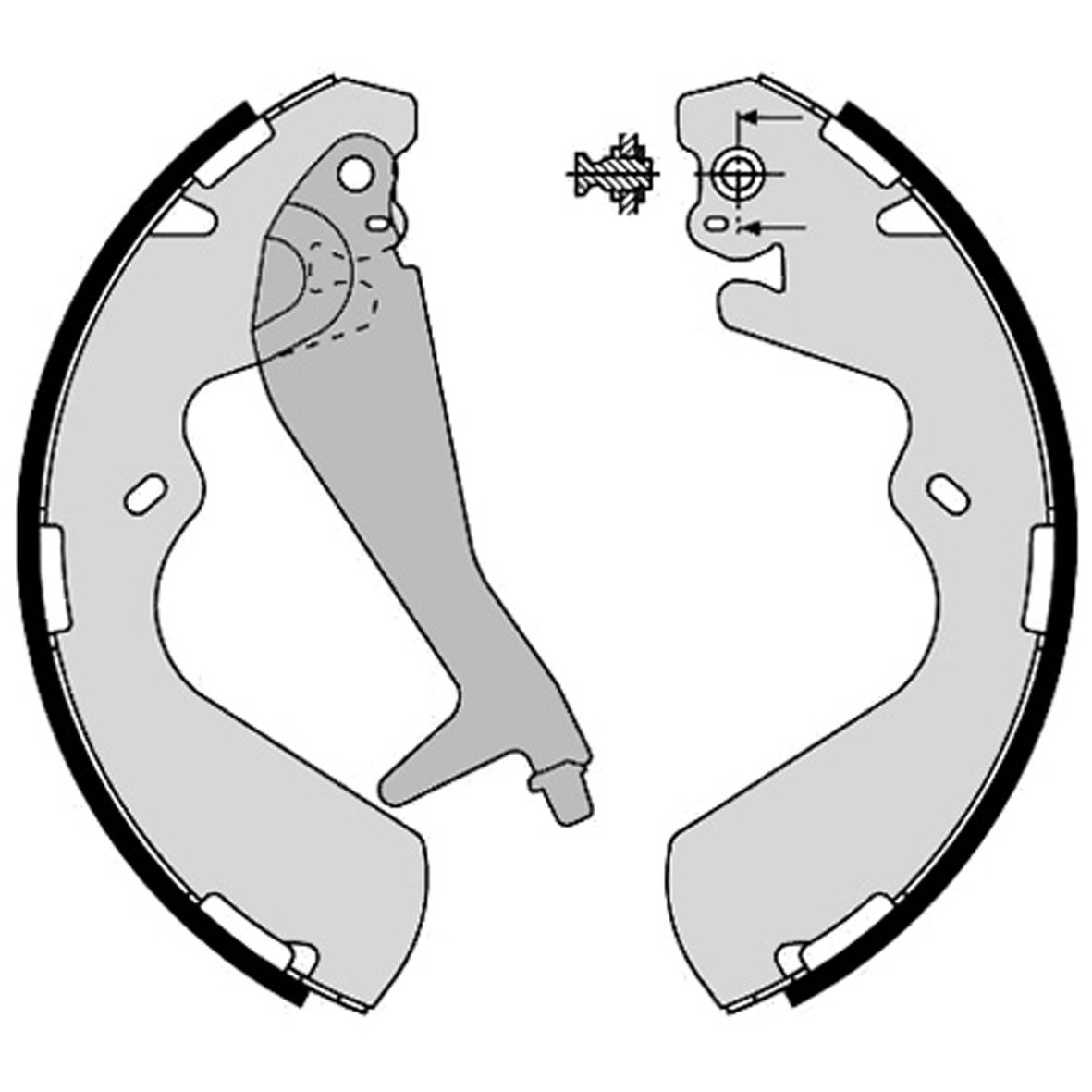Jeu de mâchoires de frein