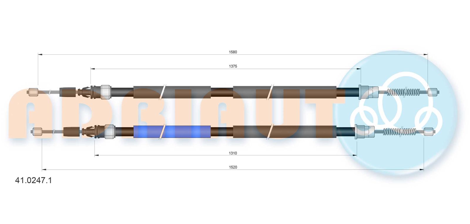 Cablu, frana de parcare ADRIAUTO 41.0247.1