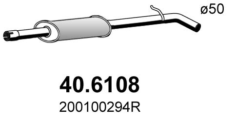 Tłumik środkowy ASSO 40.6108