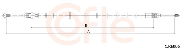 Cablu, frana de parcare COFLE 1.RE006