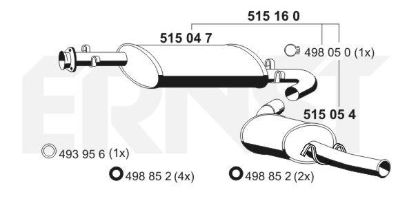 Tłumik końcowy ERNST 515160
