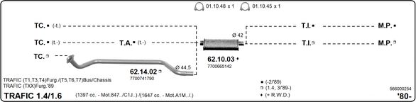 Układ wydechowy IMASAF 566000254