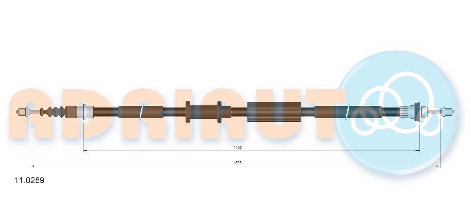 Cablu, frana de parcare ADRIAUTO 11.0289