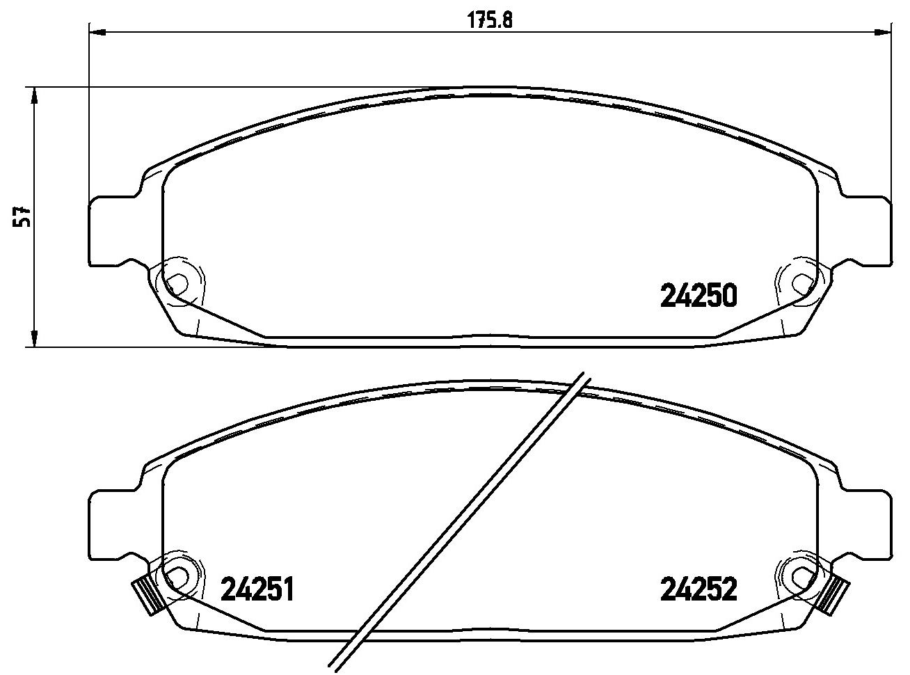 Levně Sada brzdových destiček, kotoučová brzda BREMBO P 37 010