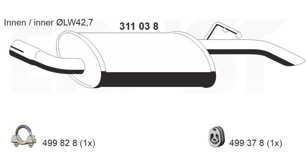 Toba esapament finala ERNST 311038