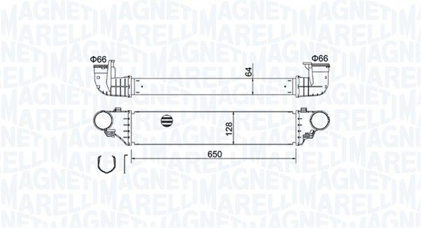 Chłodnica powietrza doładowującego MAGNETI MARELLI 351319204640