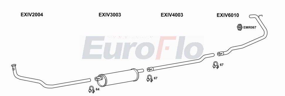 Układ wydechowy EUROFLO IVDAI28D7001C